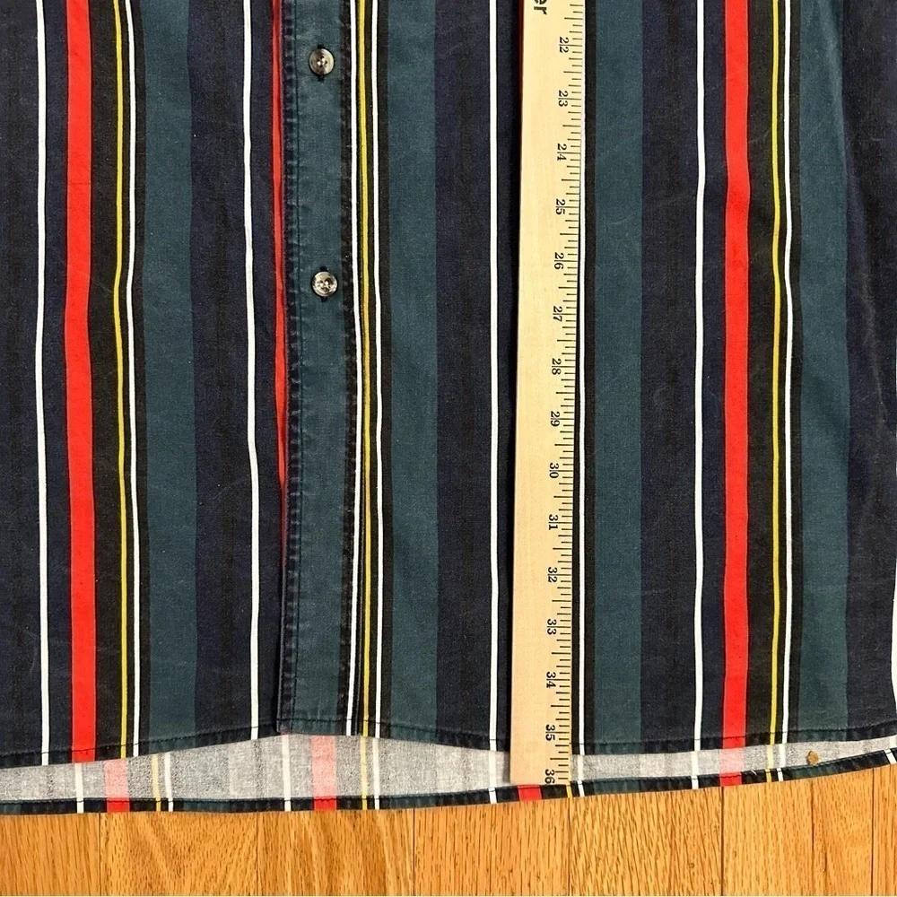 Vintage Wrangler Brushpopper Rugged Wear Striped Western Shirt Mens 3XT 3XL Tall